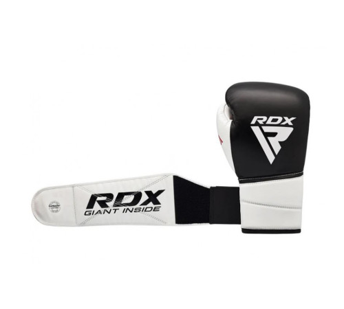 Рукавички боксерські RDX Pro Gel S5 14 унцій, чорно-білі