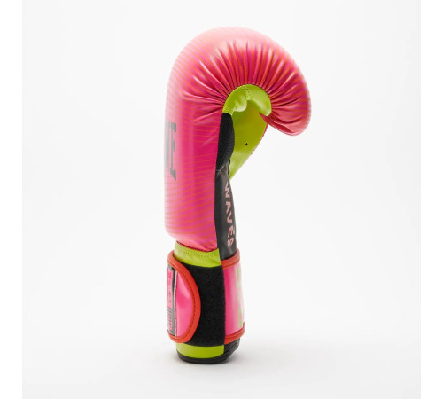 Рукавички боксерські з капою Leone GN313 WAVES розмір 12 унцій, рожеві