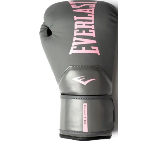 Боксерські рукавиці Everlast ELITE 2 BOXING GLOVES 14 унцій, сіро-рожевий