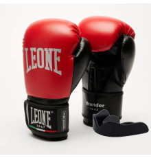 Рукавички боксерські з капою Leone GN383 THUNDER розмір 10 унцій, червоні
