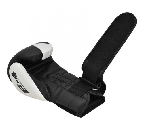 Рукавички боксерські RDX F4 12 унцій, чорно-білі