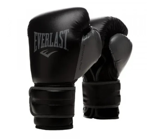 Боксерські рукавиці Everlast POWERLOCK 2R TRAINING GLOVE 12 унцій, чорні