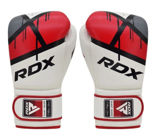 Боксерські рукавиці RDX BOXING GLOVES BGR-F7 16 унцій, біло-червоні