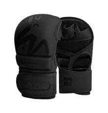 Рукавички греплінгові для ММА RDX T15 Noir Inner Matte розмір S, чорні