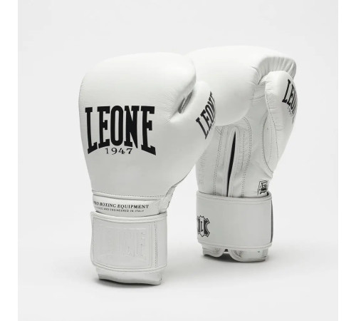 Рукавички боксерські з бинтами Leone GN111 THE GREATEST розмір 16 унцій, білі
