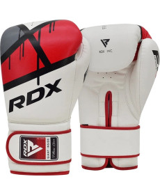 Боксерські рукавиці RDX BOXING GLOVES BGR-F7 14 унцій, біло-червоні