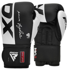 Рукавички боксерські RDX F4 16 унцій, чорно-білі