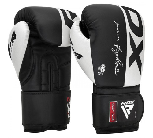 Рукавички боксерські RDX F4 16 унцій, чорно-білі