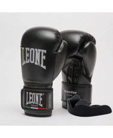 Рукавички боксерські з капою Leone GN383 THUNDER розмір 12 унцій, чорні