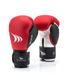 Рукавички боксерські Yakimasport HIGH TECH VIPER розмір 10 унцій, червоно-білі