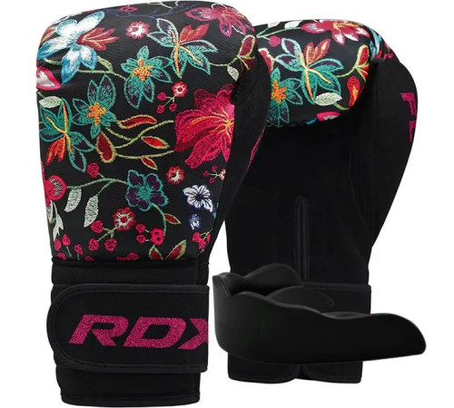 Рукавички боксерські з капою RDX FL-3 FLORAL розмір 8 унцій, чорні