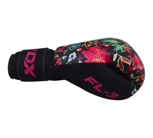 Рукавички боксерські з капою RDX FL-3 FLORAL розмір 8 унцій, чорні