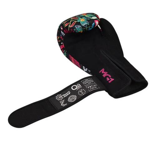 Рукавички боксерські з капою RDX FL-3 FLORAL розмір 8 унцій, чорні