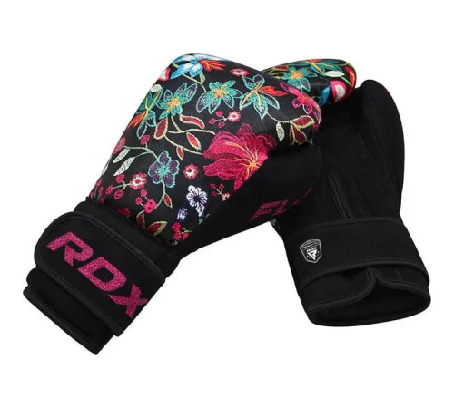 Рукавички боксерські з капою RDX FL-3 FLORAL розмір 8 унцій, чорні
