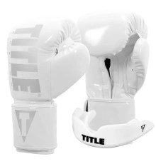 Рукавички боксерські з капою TITLE Inferno Intensity Elastic розмір 18 унцій, білі