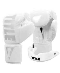 Рукавички боксерські з капою TITLE Inferno Intensity Elastic розмір 18 унцій, білі