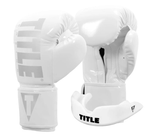 Рукавички боксерські з капою TITLE Inferno Intensity Elastic розмір 18 унцій, білі