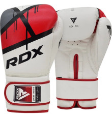 Боксерські рукавиці RDX BOXING GLOVES BGR-F7 10 унцій, біло-червоні