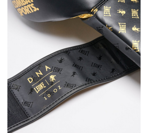 Рукавички боксерські Leone DNA 14 унцій, чорно-золотисті