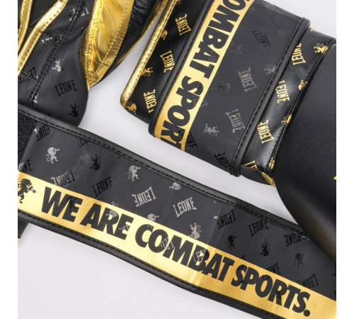 Рукавички боксерські Leone DNA 14 унцій, чорно-золотисті