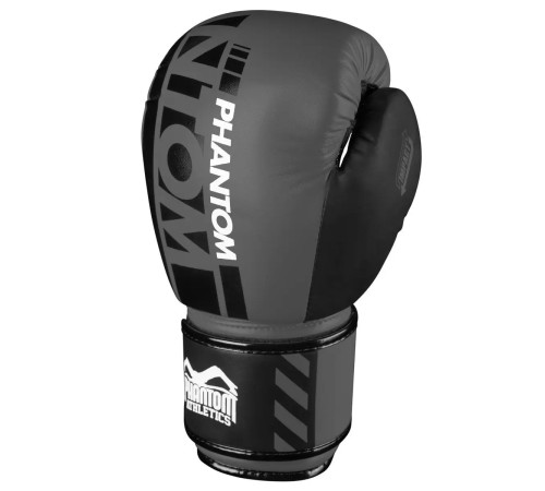 Рукавички боксерські з бинтами Phantom APEX розмір 12 унцій, сірі