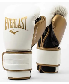 Боксерські рукавиці Everlast POWERLOCK 2R TRAINING GLOVE 10 унцій, біло-золотий