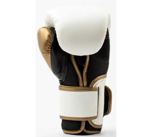 Боксерські рукавиці Everlast POWERLOCK 2R TRAINING GLOVE 10 унцій, біло-золотий
