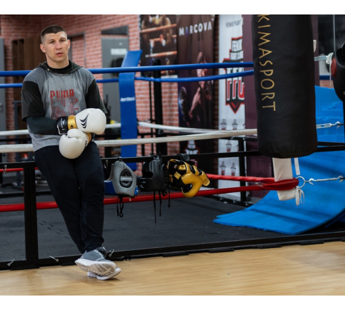 Рукавички боксерські Yakimasport LION розмір 12 унцій, чорно-білі