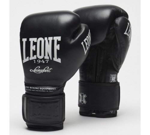 Рукавички боксерські Leone Greatest 12 унцій, чорно-білі