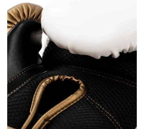 Боксерські рукавиці Everlast POWERLOCK 2R TRAINING GLOVE 12 унцій, біло-золотий