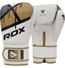 Боксерські рукавиці RDX BOXING GLOVES BGR-F7 16 унцій, біло-золоті