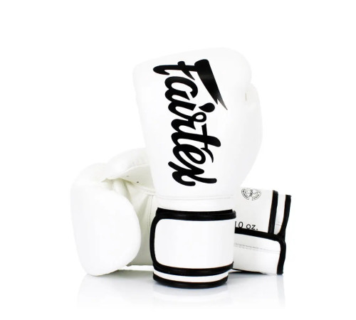 Рукавички боксерські з бинтами Fairtex BGV14 12 унцій, білі