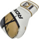 Боксерські рукавиці RDX BOXING GLOVES BGR-F7 10 унцій, біло-золоті