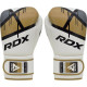 Боксерські рукавиці RDX BOXING GLOVES BGR-F7 10 унцій, біло-золоті
