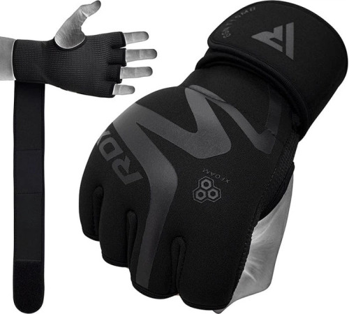 Тренувальні рукавиці для ММА RDX GRAPPLING GLOVES NEOPRENE T15 розмір XL, чорний