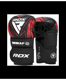 Боксерські рукавиці RDX GRAPPLING GLOVES SHOOTER IMMAF-1 розмір XL, чорно-червоні 