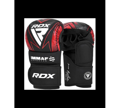 Боксерські рукавиці RDX GRAPPLING GLOVES SHOOTER IMMAF-1 розмір XL, чорно-червоні