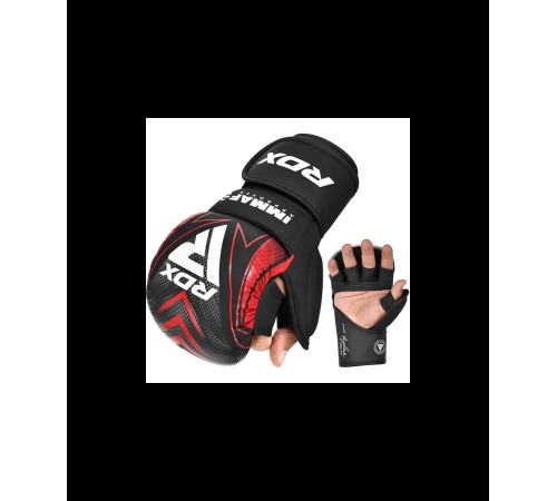 Боксерські рукавиці RDX GRAPPLING GLOVES SHOOTER IMMAF-1 розмір XL, чорно-червоні