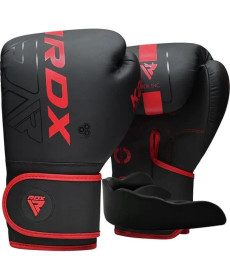 Рукавички боксерські з капою RDX F6 Kara Matte розмір 6 унцій, чорно-червоні