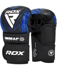 Боксерські рукавиці RDX GRAPPLING GLOVES SHOOTER IMMAF-1 розмір XL, чорно-сині
