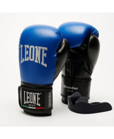 Рукавички боксерські з капою Leone GN383 THUNDER розмір 10 унцій, сині