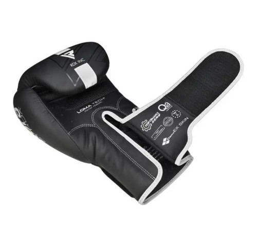 Рукавички боксерські з капою RDX F6 Kara Matte розмір 6 унцій, чорно-білі