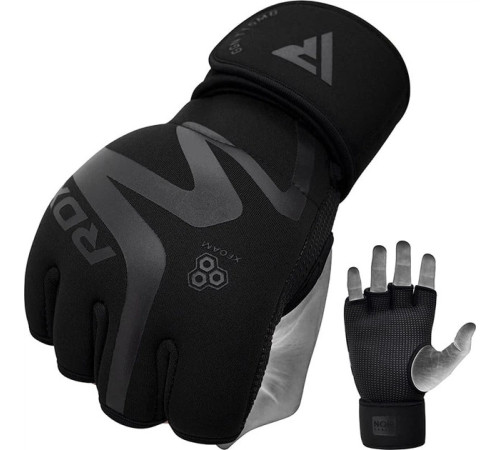 Тренувальні рукавиці для ММА RDX GRAPPLING GLOVES NEOPRENE T15 розмір L, чорний