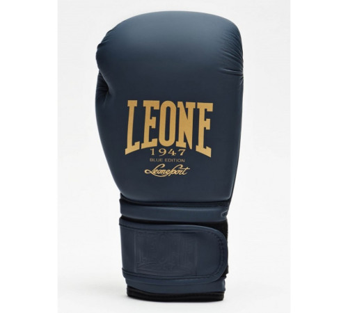 Рукавички боксерські Leone Mono 14 унцій, синьо-золотисті