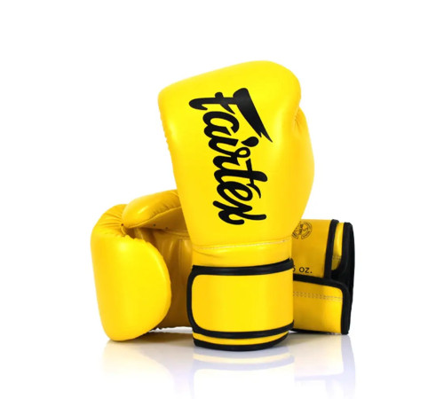 Рукавички боксерські з бинтами Fairtex BGV14 12 унцій, жовті
