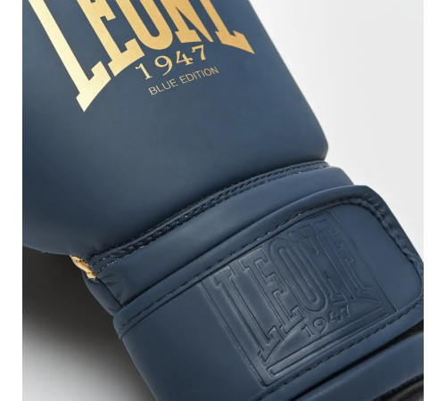 Рукавички боксерські з капою Leone GN059B Blue Edition розмір 10 унцій, темно-сині