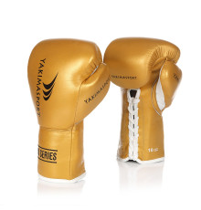 Рукавички боксерські Yakimasport TIGER GOLD L розмір 10 унцій, золотисті