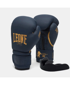 Рукавички боксерські з капою Leone GN059B Blue Edition розмір 12 унцій, темно-сині