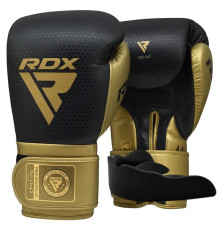 Рукавички боксерські з капою RDX MARK PRO SPARRING TRI LIRA 2 розмір 12 унцій, чорно-золотисті