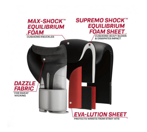 Рукавички боксерські RDX L2 Mark Pro 14 унцій, чорно-сірі